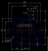 丝杆升降机SWLD2.5-1A-II法兰型安装尺寸CAD图纸